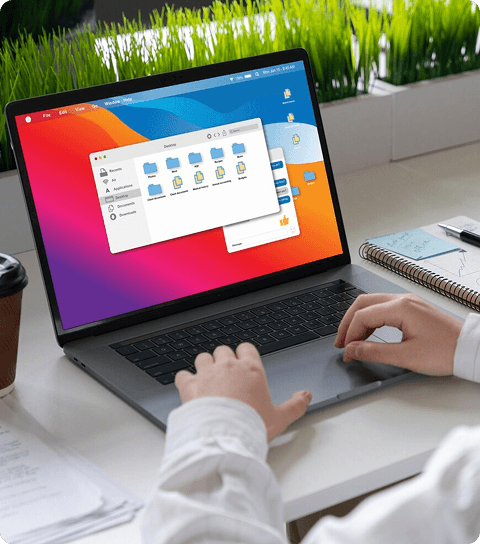 Laptop displaying structured scientific experimental templates