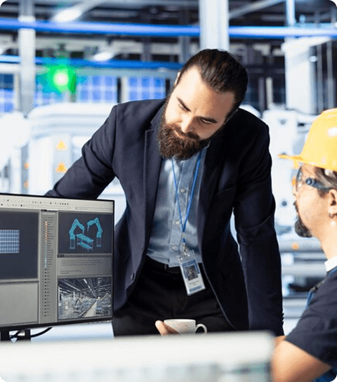 Person reviewing automated case summaries in a legal office