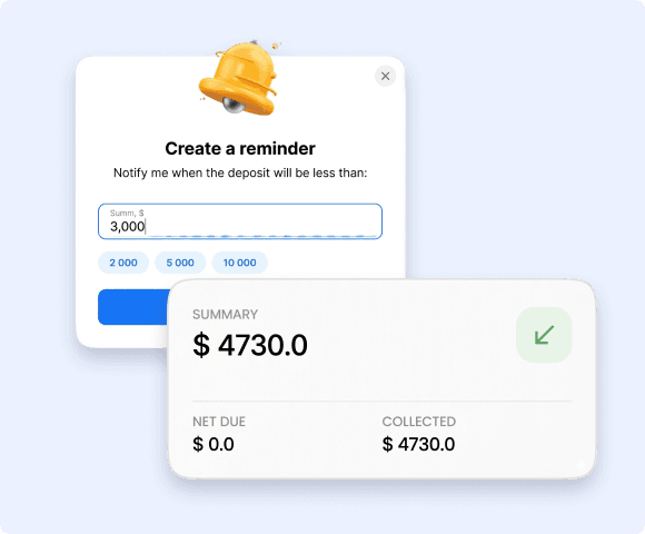 Automated payment reminder workflows and customer notification center