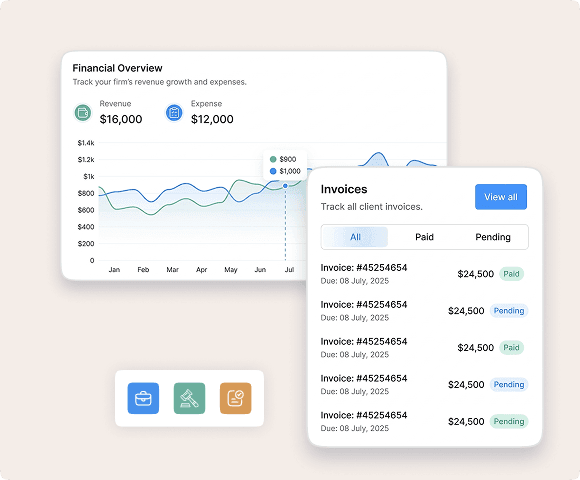 Legal data integration hub showing connected practice management systems