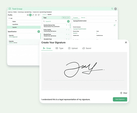 LIMS interface showing sample tracking and lab data